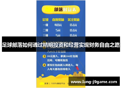 足球部落如何通过精明投资和经营实现财务自由之路