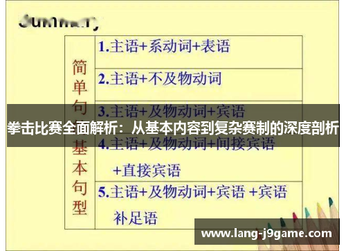 拳击比赛全面解析：从基本内容到复杂赛制的深度剖析